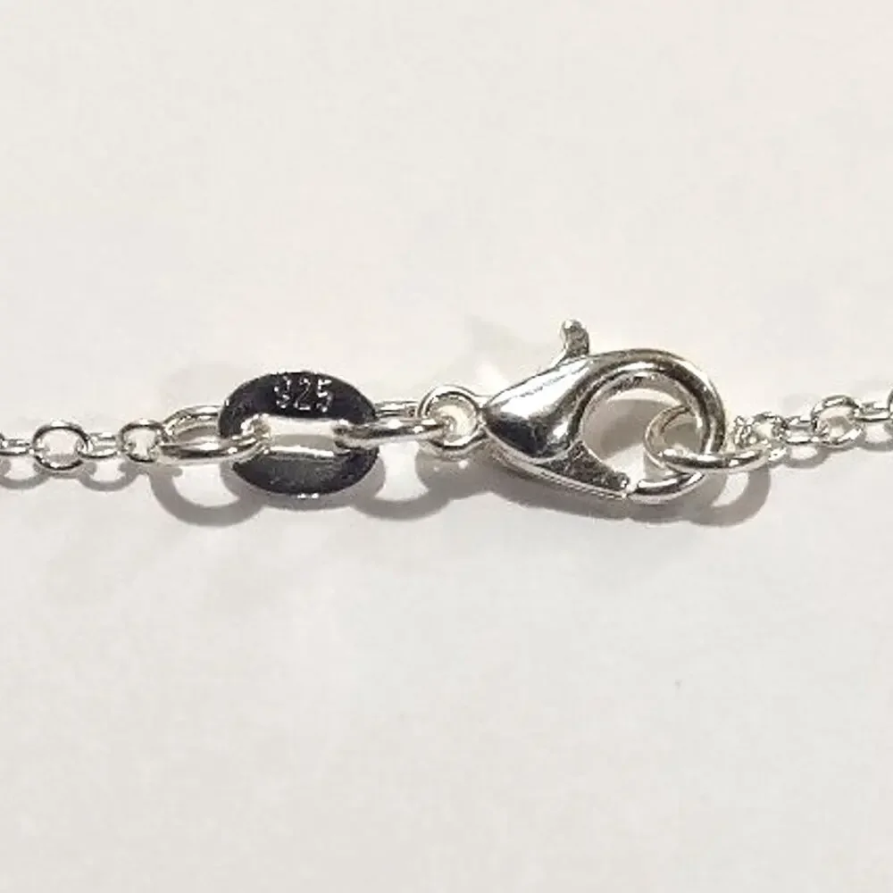 925 Silver Necklace W/ Infinity Cross CZ Christian Valentine's Birthday Gift NEW